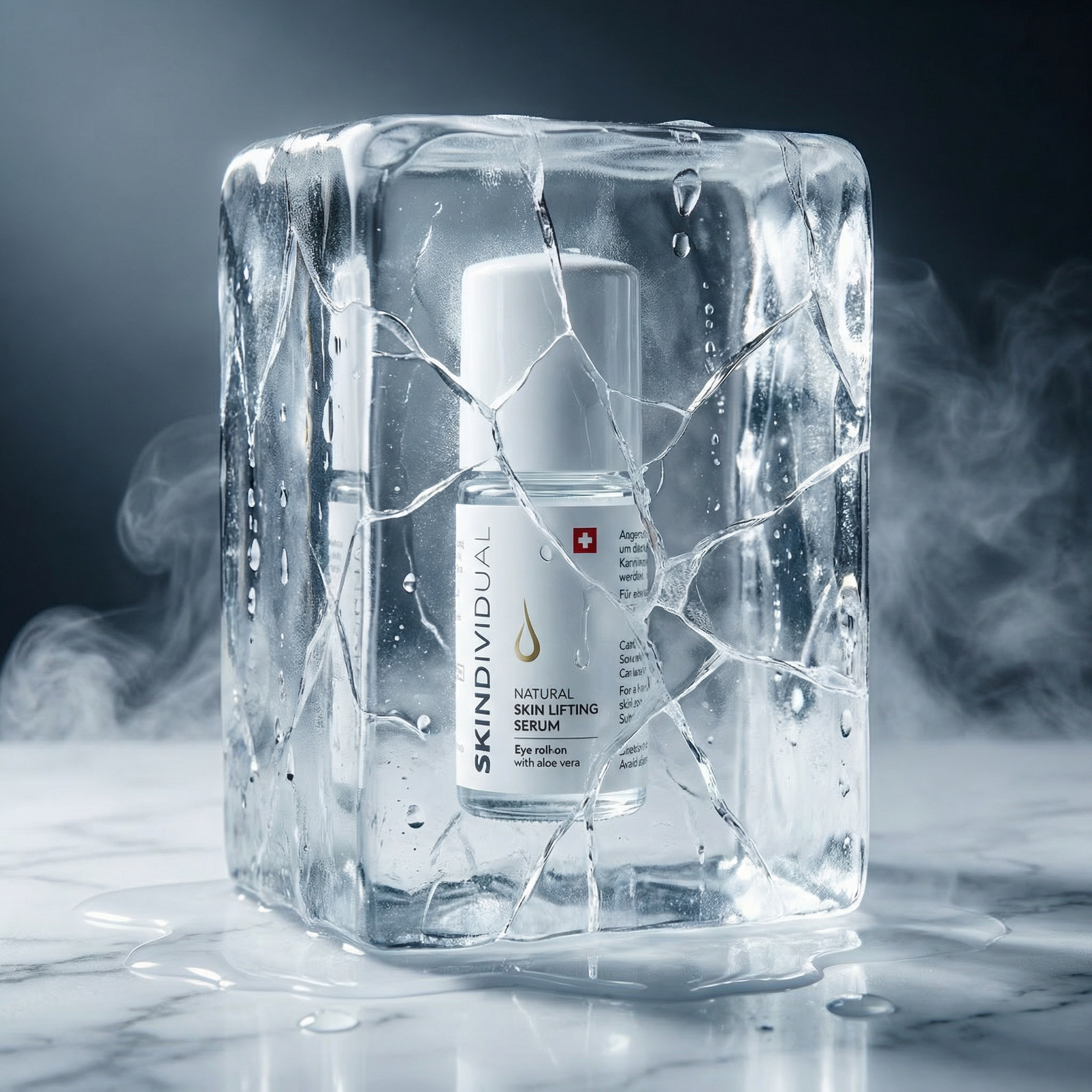 SKINDIVIDUAL Hyaluron Eye Roller im Kühlschrank — für intensivere Kühlwirkung